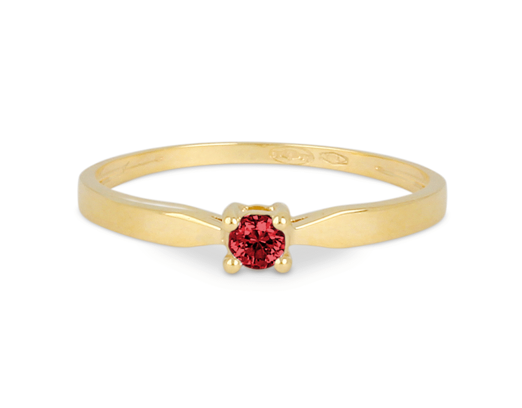Bague Rubis Solitaire Or Jaune 750