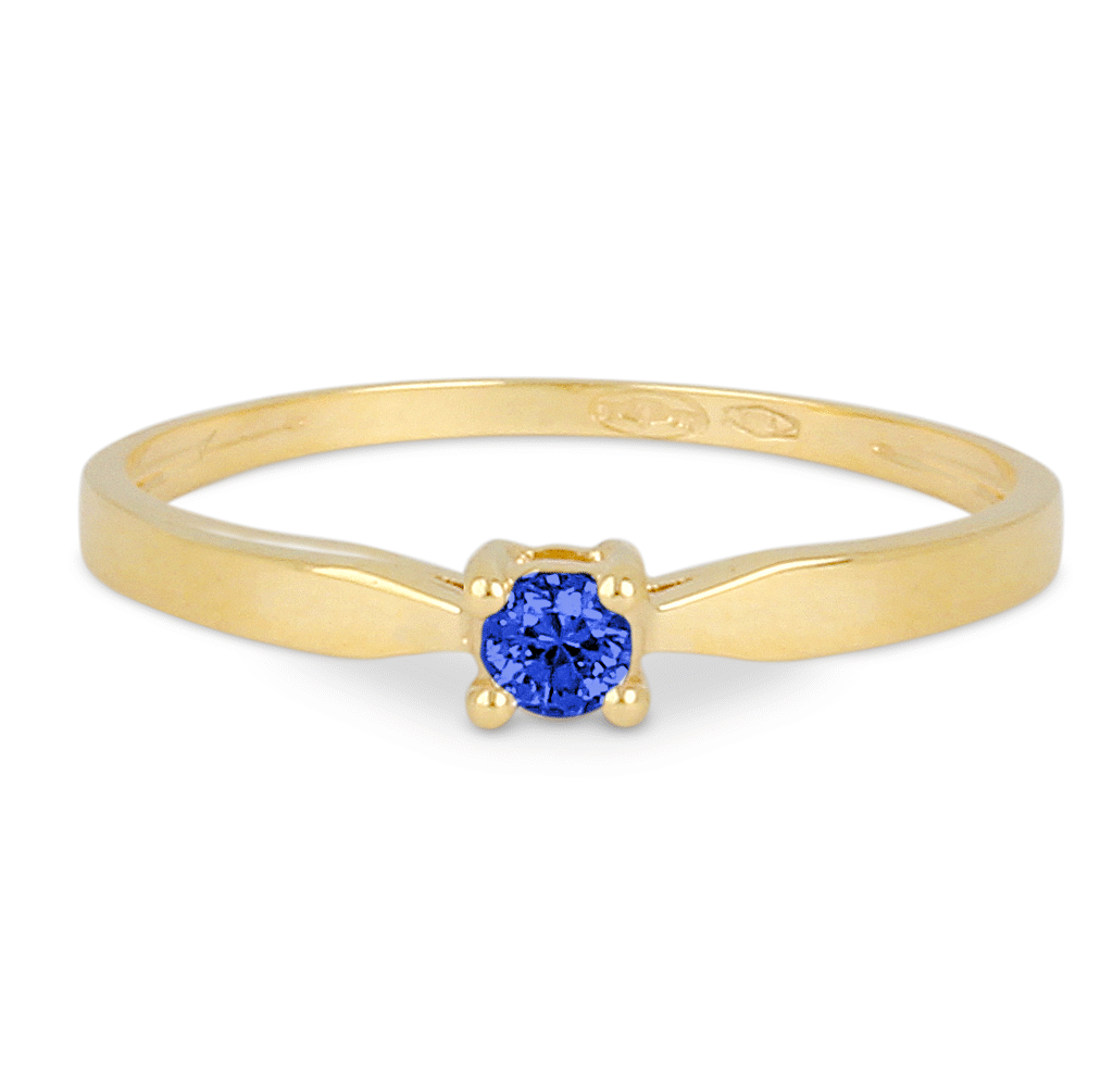 Bague Saphir Solitaire Or Jaune 750