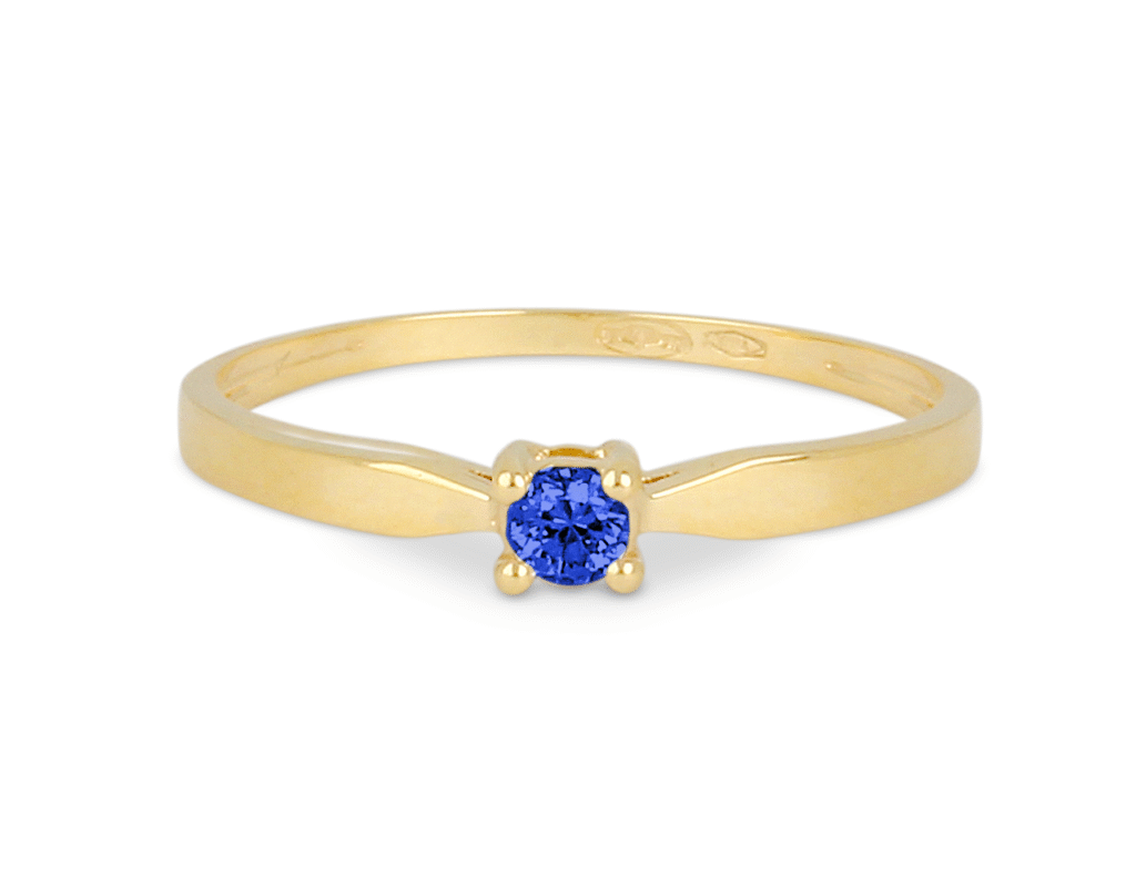 Bague Saphir Solitaire Or Jaune 750