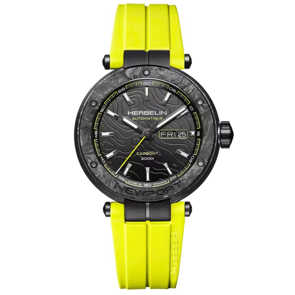 NEWPORT – CARBONE TITANE AUTOMATIQUE – JAUNE