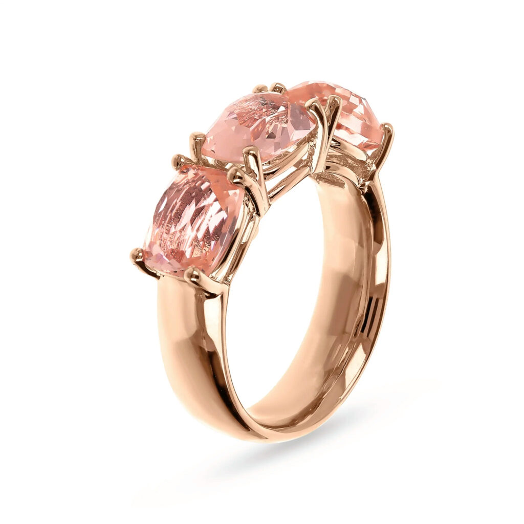 Bague Riviera avec Prisme Gem Taille Mosaïque Champagne