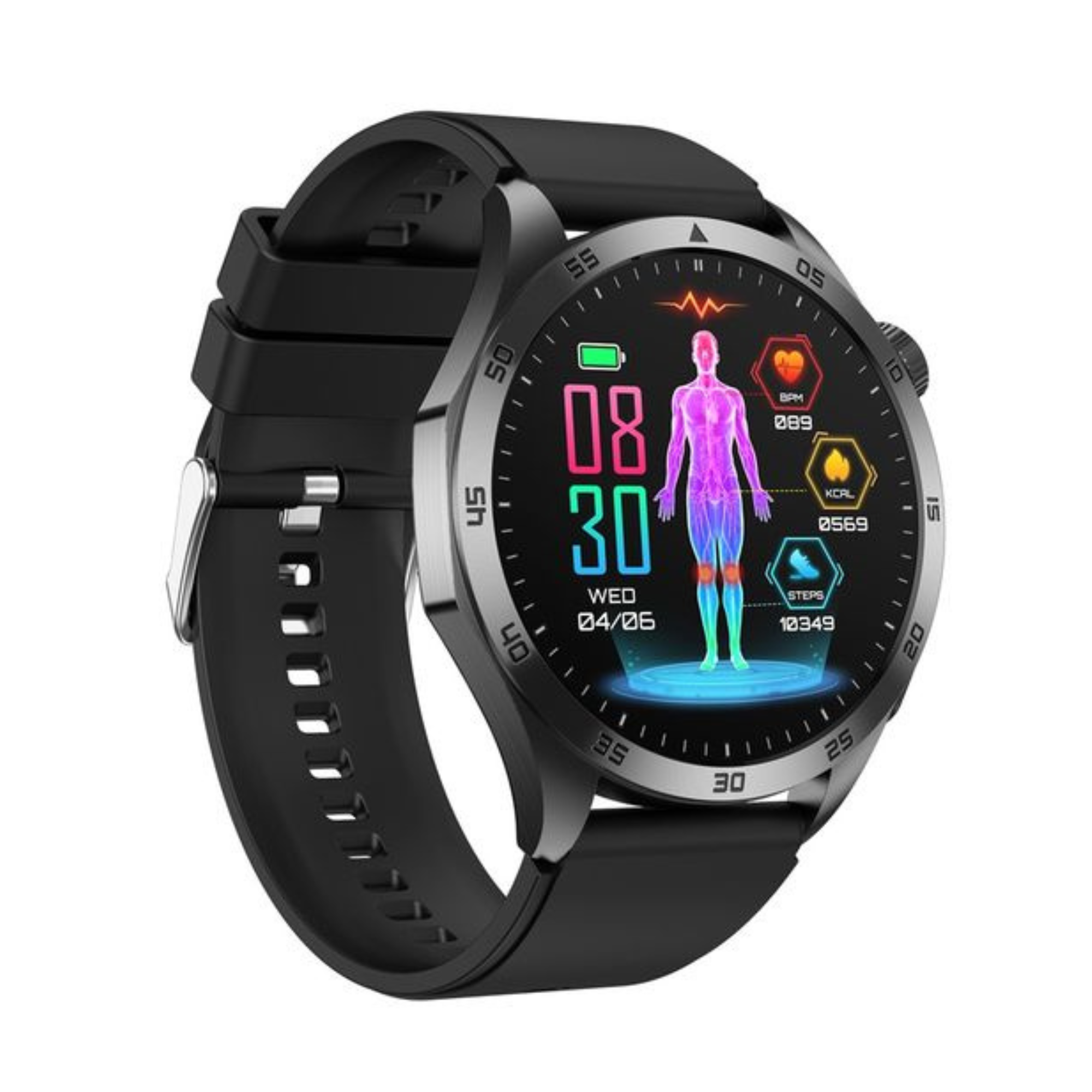 Montre Connectée Smarty Take Care en Silicone Noir SW083B