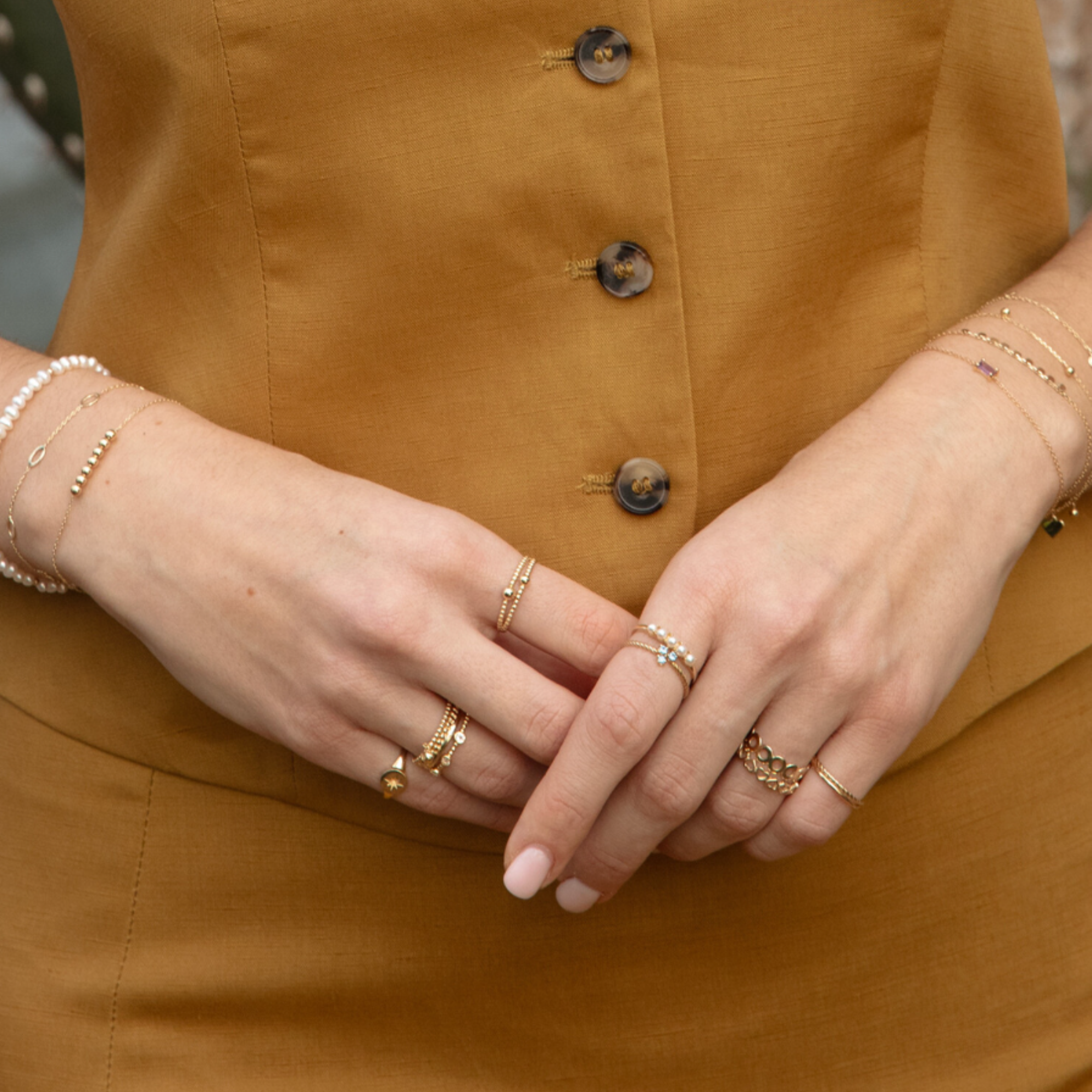 Bague Topaze Bleue Londres Triangulaire - Or 14 carats ref.JKR24.017 – Image 2