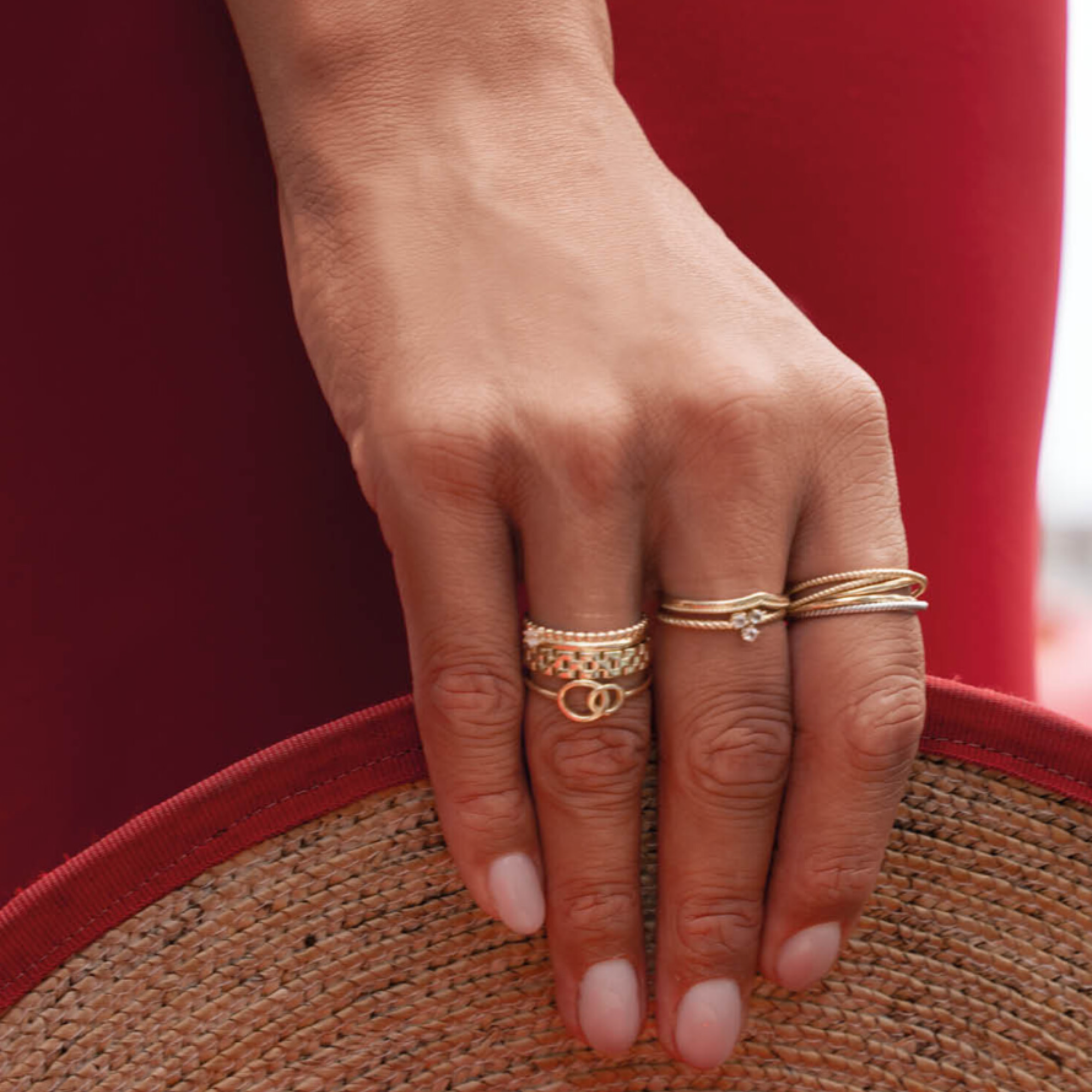 Bague Giro Doppio Circle- Or 14 carats ref.JKR24.408 – Image 3