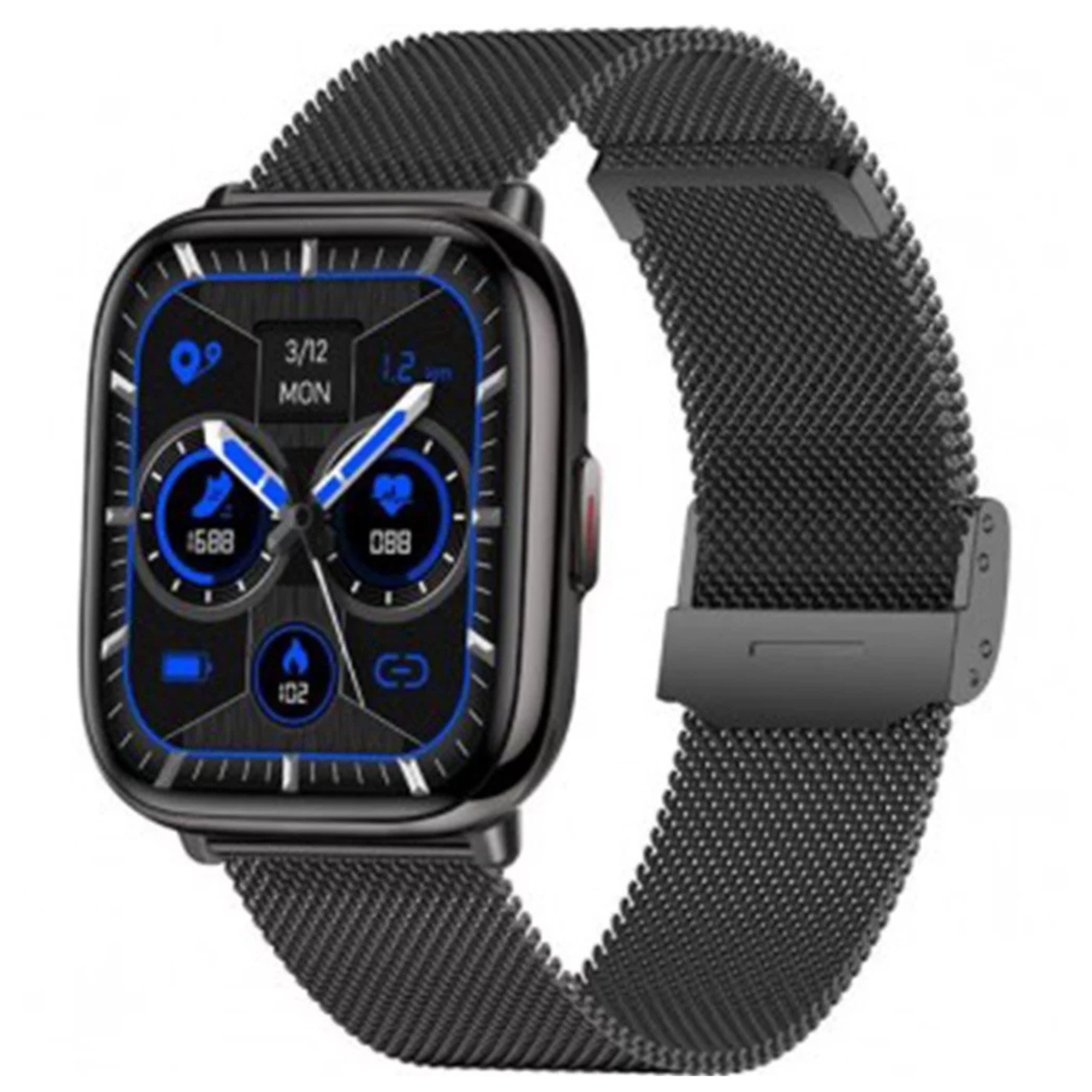 Montre Connectée Smarty Overtake en Acier Noir SW081E